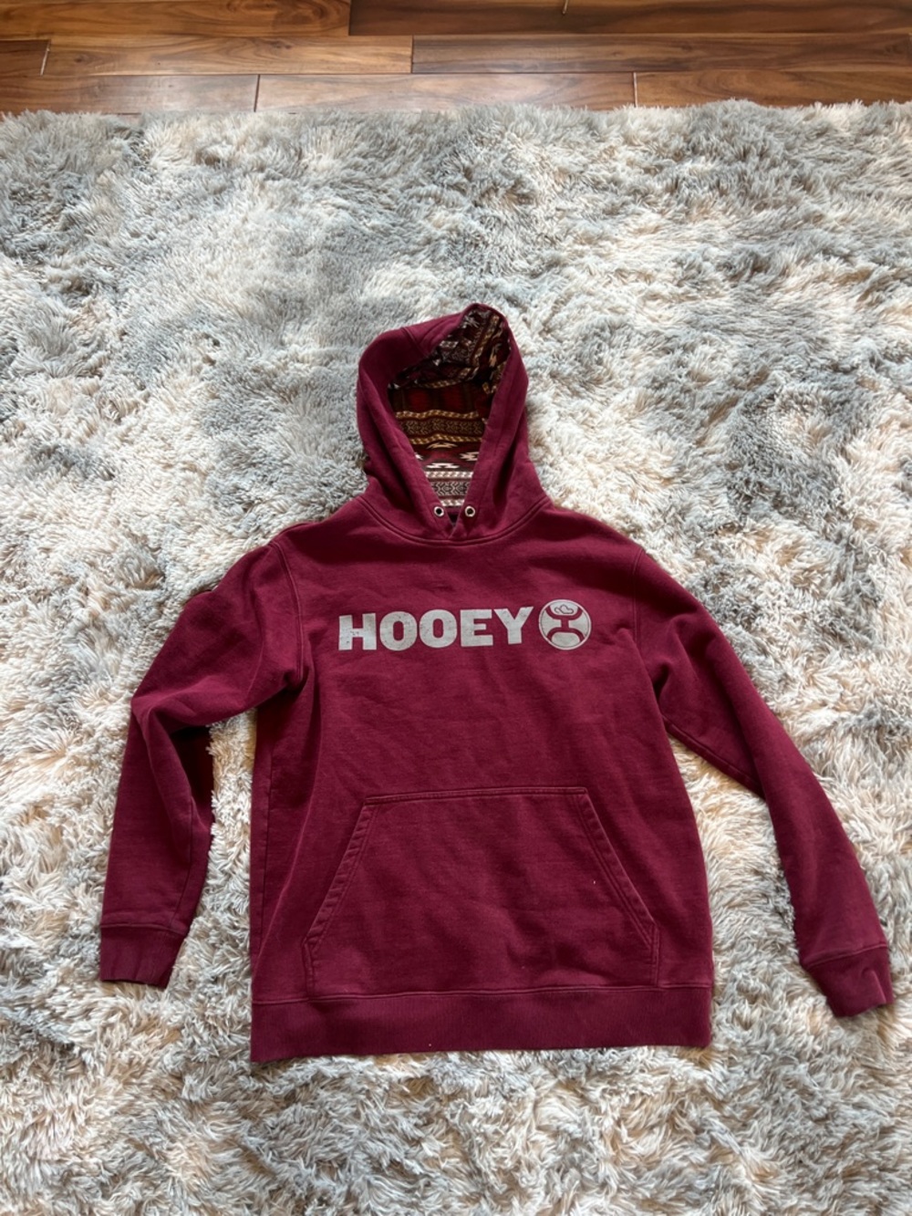 Hooey Maroon Hoodie with Logo